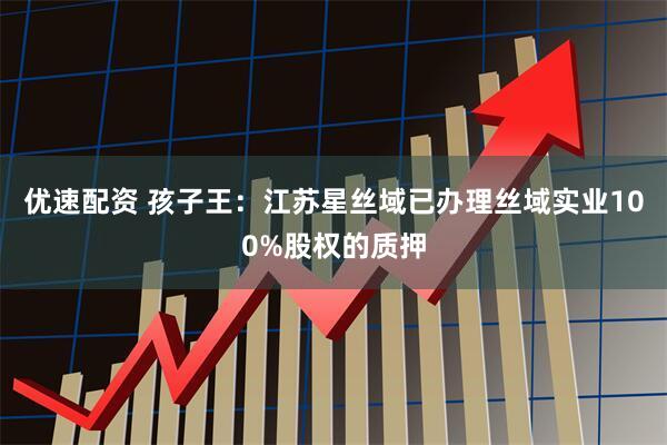优速配资 孩子王：江苏星丝域已办理丝域实业100%股权的质押